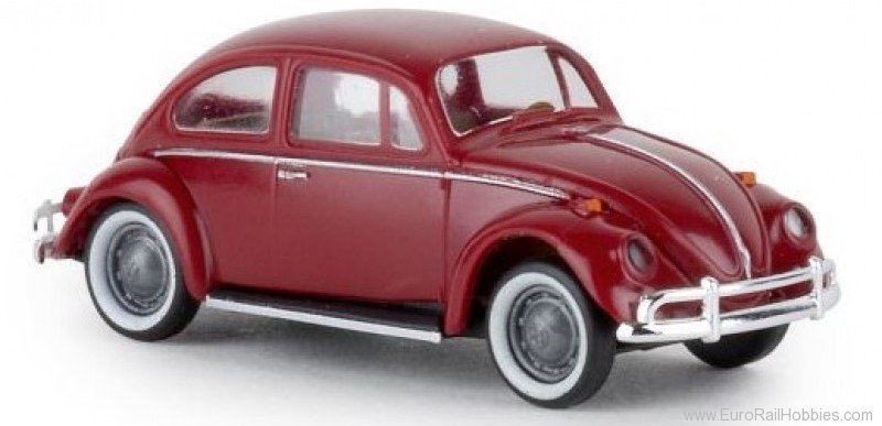 Brekina 25044 VW Beetle dark red, 'de luxe'