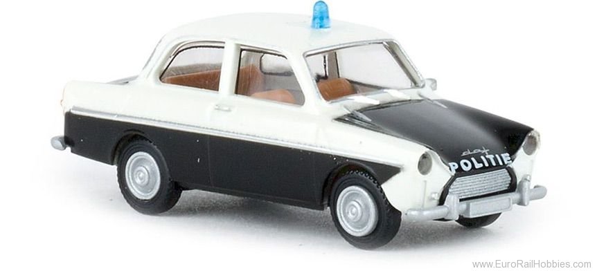 Brekina 27720 DAF 600, black and white, Politie
