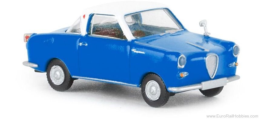 Brekina 27858 Goggomobil Coupe, blue, white