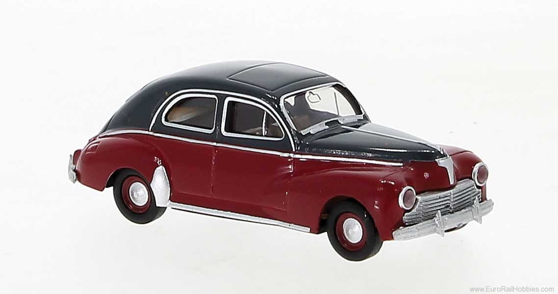 Brekina 29060 1961 Peugeot 404 Sedan with Sunroof - Black, 