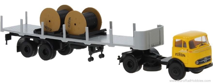 Brekina 48041 Mercedes LPS 338 stake SZ ZÃ¼blin, loaded wit