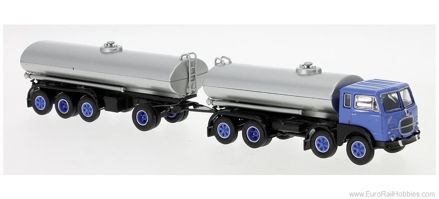 Brekina 58451 Fiat 690 Millepiedi Tanklastzug Blue/Silver