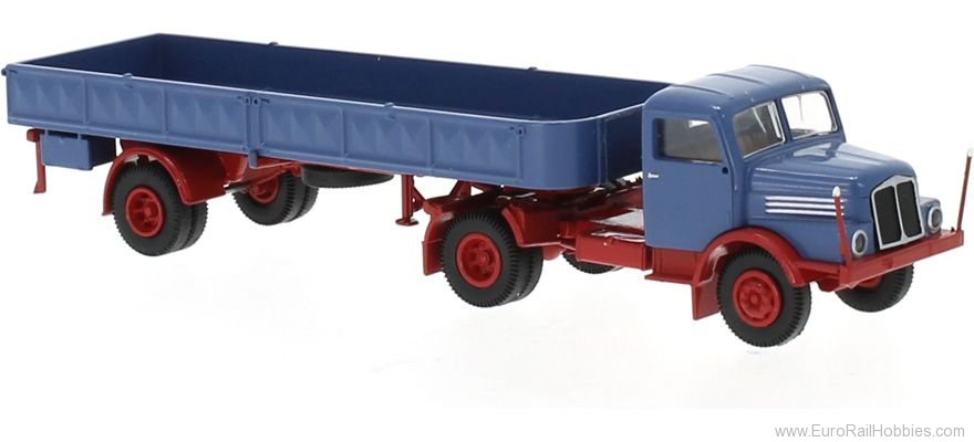 Brekina 71400 1960 IFA 4000-1 Tractor with Low-Side Trailer