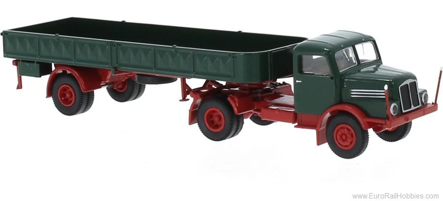 Brekina 71402 1960 IFA 4000-1 Tractor with Low-Side Trailer