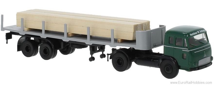 Brekina 83224 Magirus Pluto stake SZ Holzbau W. Schindel, w