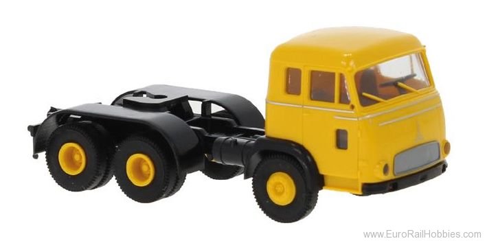 Brekina 83226 Magirus Saturn 3-axle tractor unit, yellow, 1