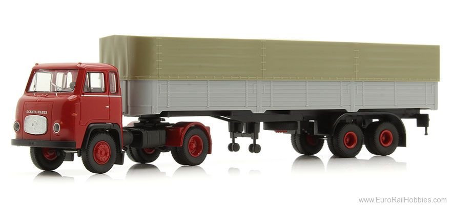 Brekina 85153 Scania T/T red/gray 