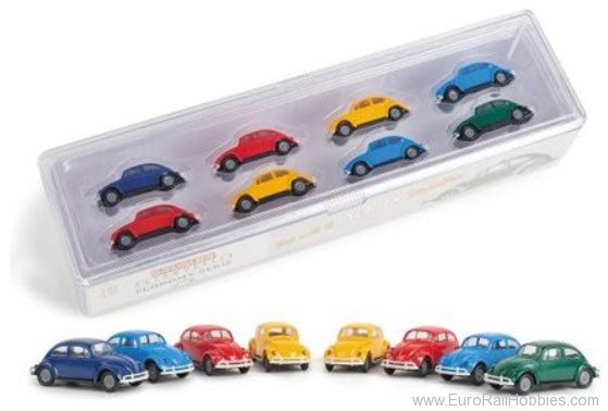 Brekina 90457 VW Beetle Economy 8 Assorted Colors