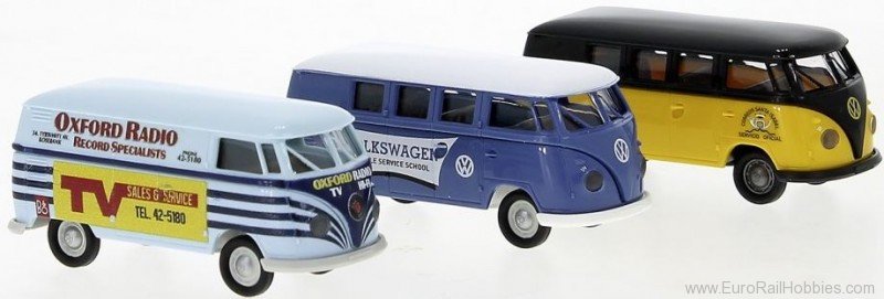 Brekina 90493 Set with 3 VW Bulli models 1960, in use in Af