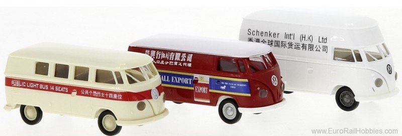 Brekina 90496 Set with 3 VW Bulli models 1960, in use in As