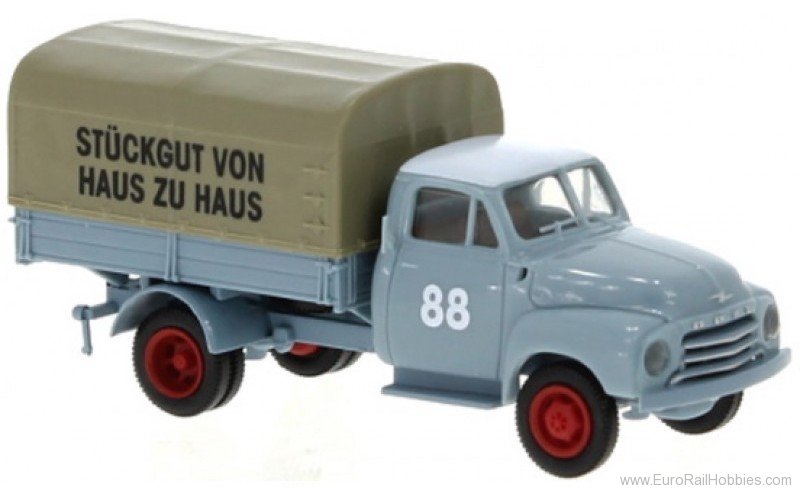 Brekina 93519 Opel Blitz PP 88 general cargo 1952, blue-gre