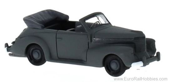 Brekina BOS87626 Opel Kapitan Cabriolet matt grey, 1940, Wehrm