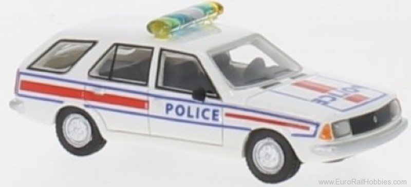 Brekina BOS87702 Renault 18 Break white, decor, 1978, Police