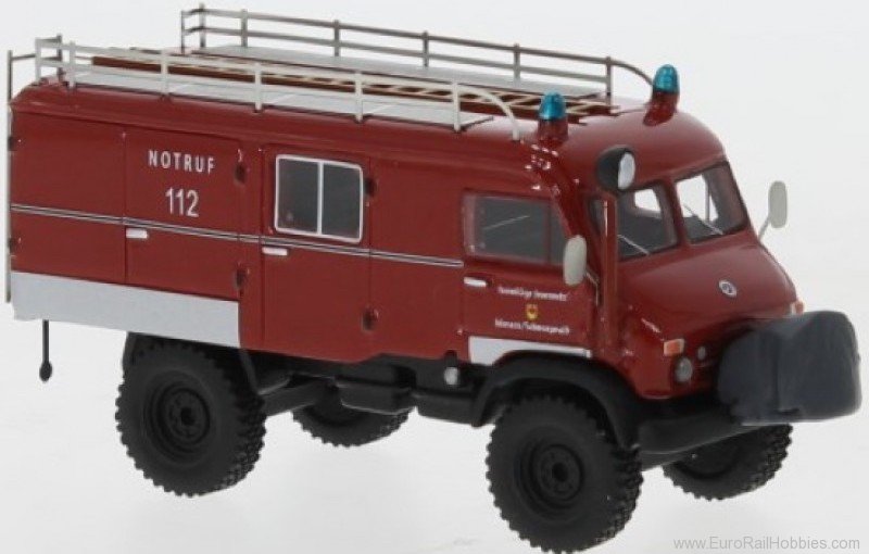Brekina BOS87785 Mercedes Unimog 404 S LF8 red, black, 1962, v