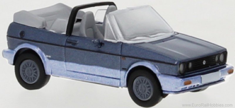 Brekina PCX870311 VW Golf I Cabriolet Bel-Air metallic dark blu