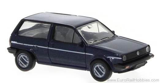Brekina PCX870335 VW Polo II Twist dark blue, decor, 1985