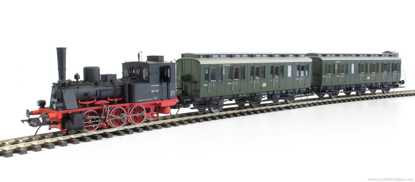 Lenz 43289.01 DB BR 89 Steam Locomotive Train Set w/2 Pruss