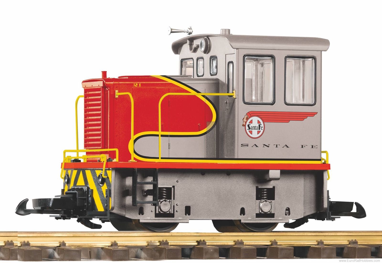 Piko 38509 G Sound-US Diesel Locomotive GE-25Ton SF, RC 
