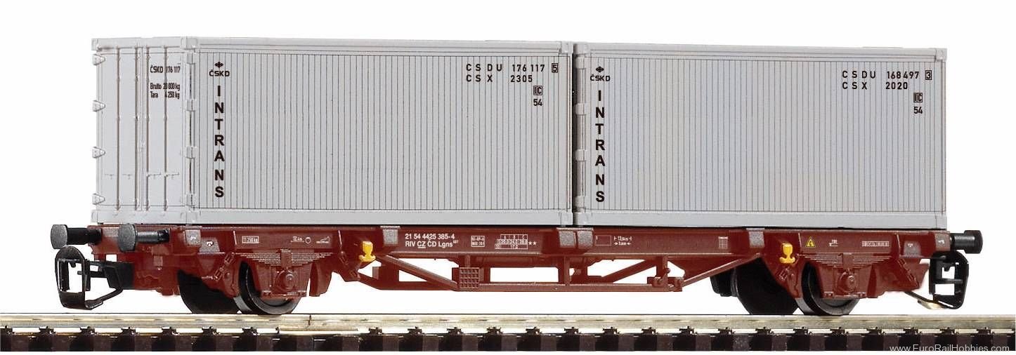 Piko 47724 TT Container Wagon Lgs579 CSD IV 2x20'' Intra