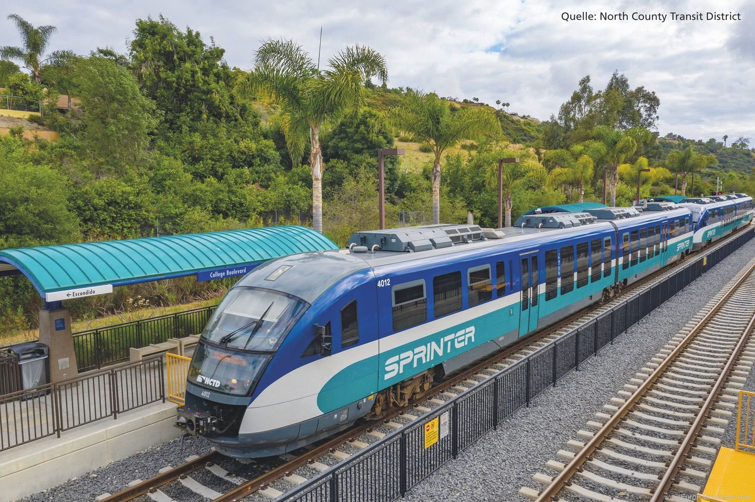 Piko 52097 Diesel Railcar Desiro NCTD Sprinter VI, (Digi