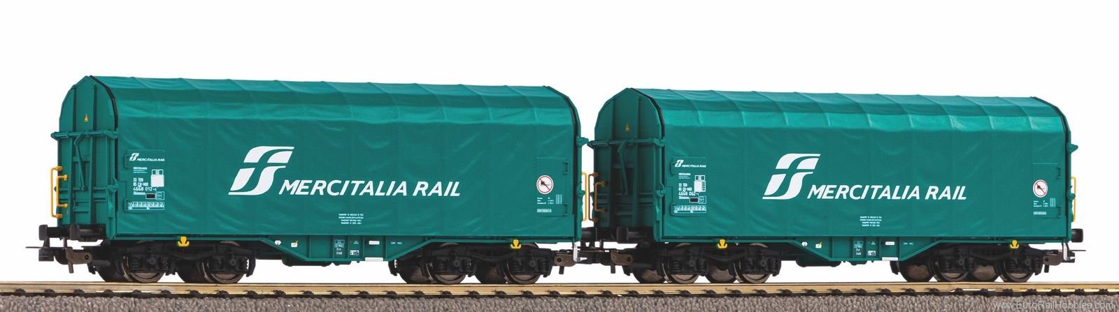Piko 58256 Set of 2 sliding tarpaulin wagons Shimmns FS 