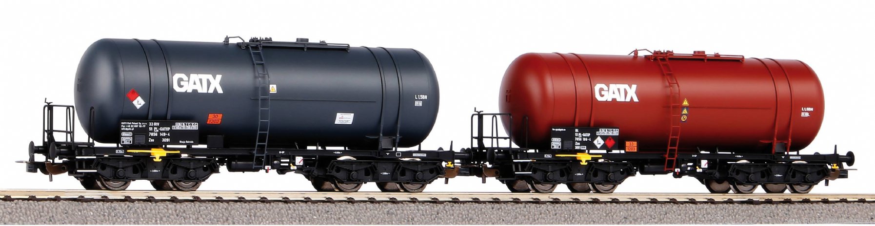 Piko 58384 Polish 2-car set Tank car= (406Rb) GATX Rail 