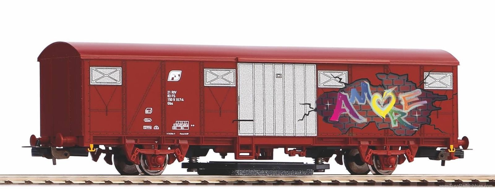 Piko 58998 Rail cleaning car FS V with graffiti (Piko Cl